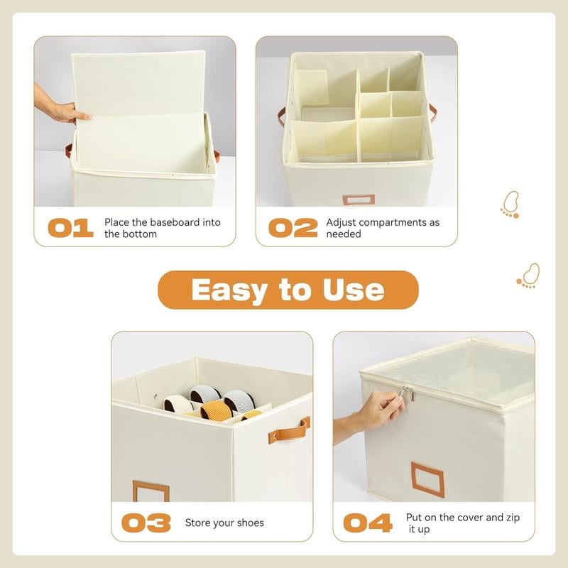 🔥LAST DAY - Fabric Shoe Organizer Storage Box